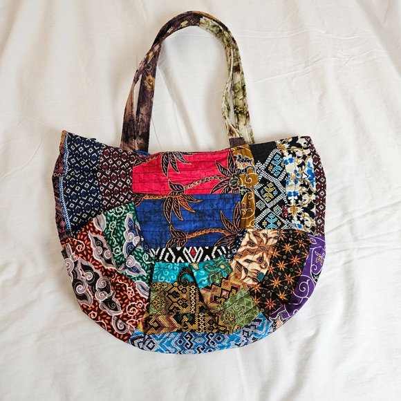 Handmade Tote/Purse with Zipper Closure - Picture 2 of 9